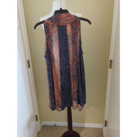 Soft Surroundings Unique billowing asymmetric vest size S/M viscose colorful - Picture 3 of 3